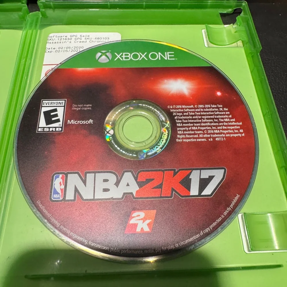 Xbox One Game Lot of 5 Batman Arkham Knight Assassins Creed WWE 2K20 NBA 2K17